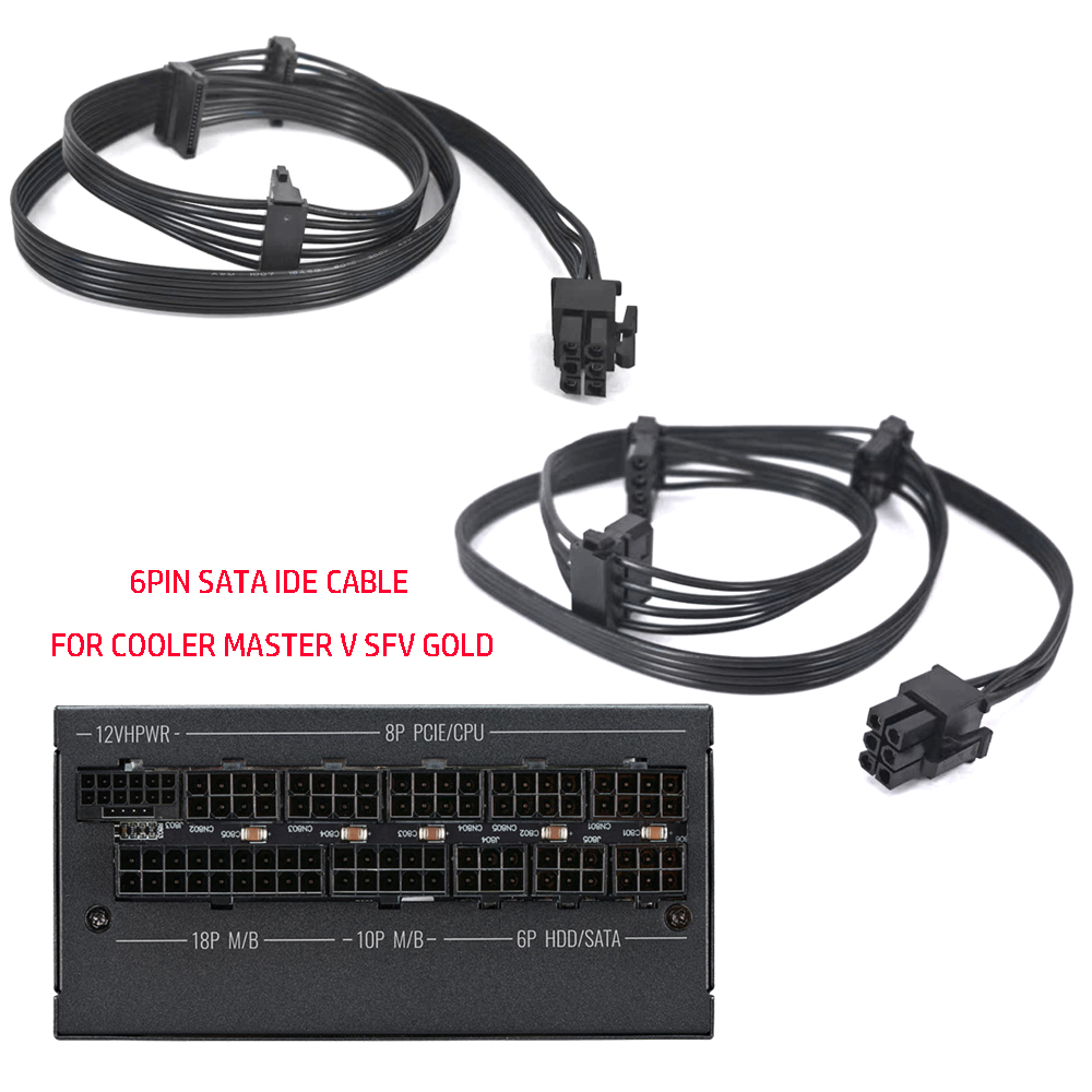 6PIN PCIE TO 3*SATA Molex IDE  - Sfx Modular Power Supply 850W Gold 评论和价格